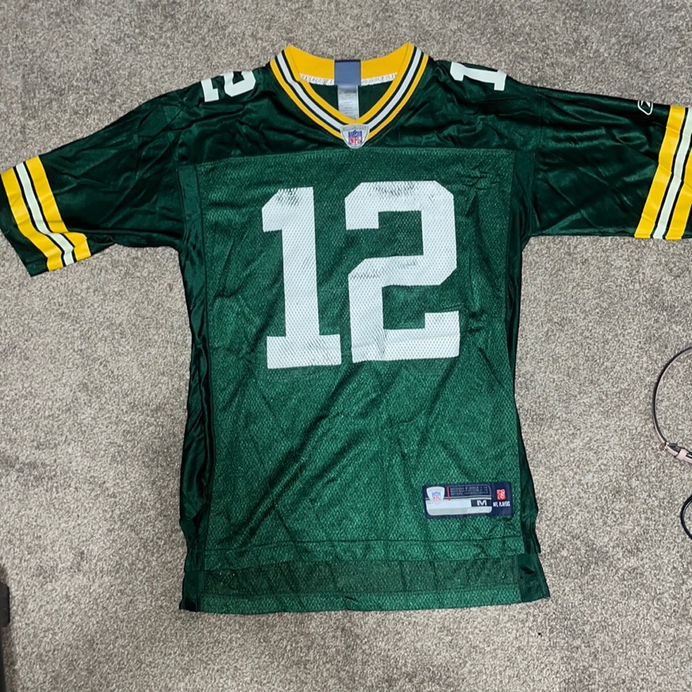 Green Bay packers Aaron rodgers distressed jersey
